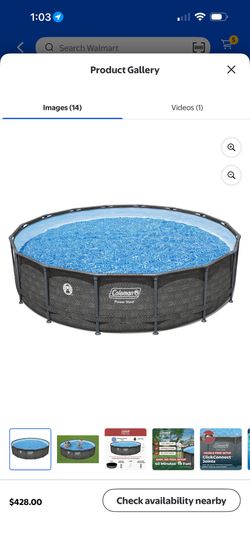 Coleman Power Steel 16 ft. x 42 in. Round Metal Frame Above Ground Pool Set