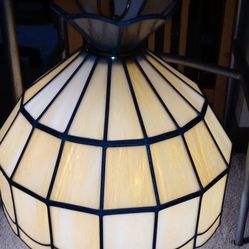 Antique Stained Glass Swag Lamp