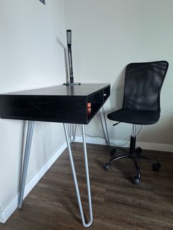 Desk + Chair + Lamp