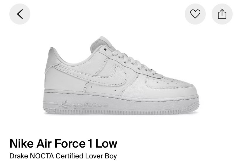 Drake NOCTA Certified Lover Boy Air Force 1