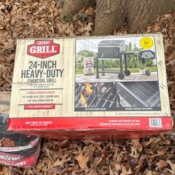 24 Inch Heavy Duty Charcoal Grill With 24lbs Of Kingfords Charcoal 