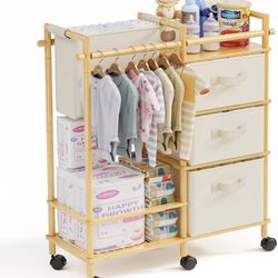Baby Diaper Caddy Storage Organizer 100% durable bamboo