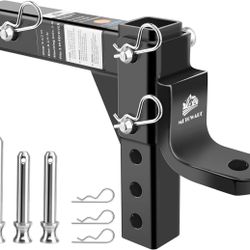 METOWARE Adjustable Trailer Hitch Ball Mount, 9-1/2" Drop and 8-1/4" Rise, Fits 2-Inch
