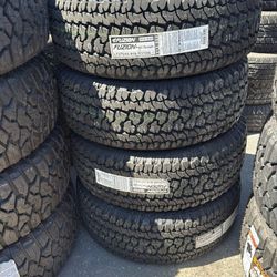 275/65/18 Fuzion AT Tires Installed And Balanced / Instaladas Y Balanceadas
