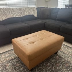 Leather Ottoman