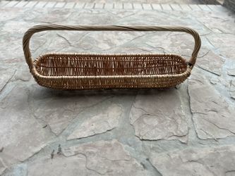 Oval Wicker Garden, And Flower Harvesting Basket