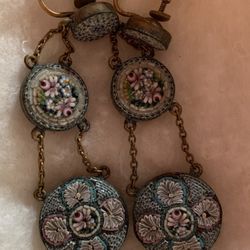 Antique Embroidered Earrings