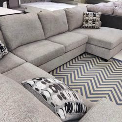Brand New Ashley Platinum Oversized Sectional Couch 
