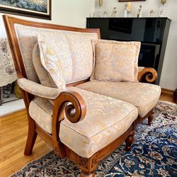 Custom Natural Hardwood Luxury 3-Piece Living Room Furniture Set 