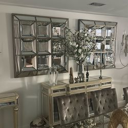 48x48 Set Of 2 Mirror wall Art