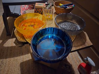 Epoxy resin art bowls