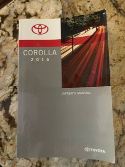 2015 Owner’s Manual Corolla 2015