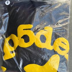 Black and yellow sp5der hoodie