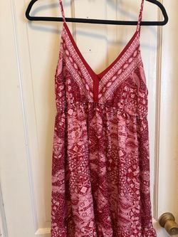 Red Paisley Maxi Dress Like New
