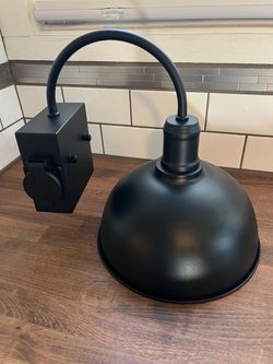 Exterior light fixture / sconce with outlet