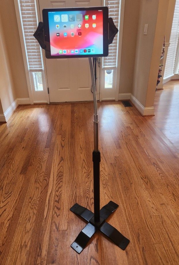iPad Tablet Phone Tripod Stand with Gooseneck and Adjustable Height
