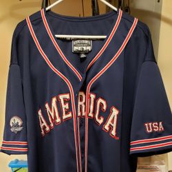 America Baseball Stitched Jersey Brand Steve & Barry Size 2XL