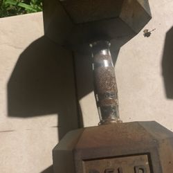 Pair Weiter Cast Hex Dumbbell  35 Lb