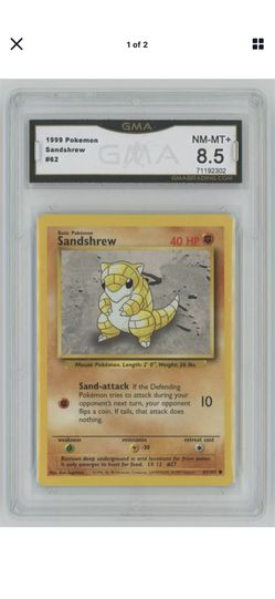 Pokemon tcg wotc sandshrew base set 8.5 gma