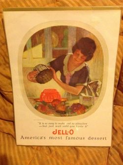 1924 jello advertising W/ palmolive advertising on back