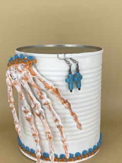 TURQUOISE CROSS EARRINGS EVERY-Day of the dead