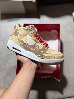 Jordan WNBA Desert Camo 3s size 11W 9.5M VNDS