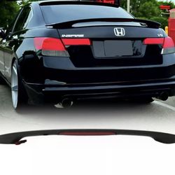Fits 08-12 Honda Accord 8th Sedan OE Factory Matte Black Trunk Spoiler LED Brake
