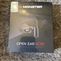 Monster Open Ear AC311 Wireless Earbuds, Bluetooth 5.4 Open Ear Headphones, Up to 30 Hours Playtime Bluetooth Ear Earphones with Stereo Sound, Touch C