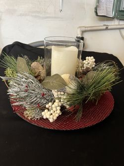Christmas Candle Centerpiece 