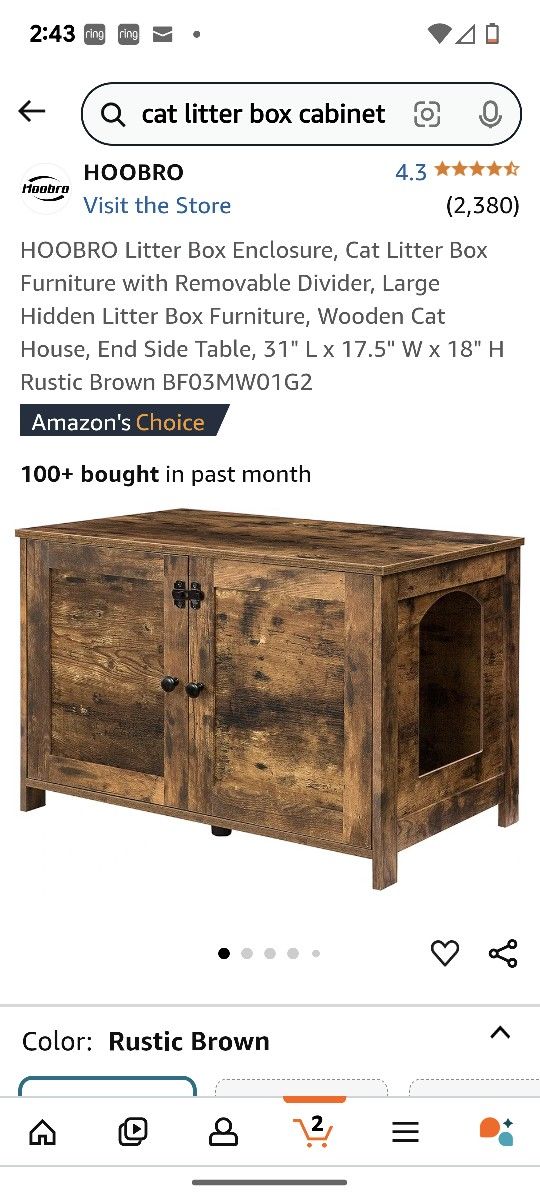 Cat Box Cabinet 