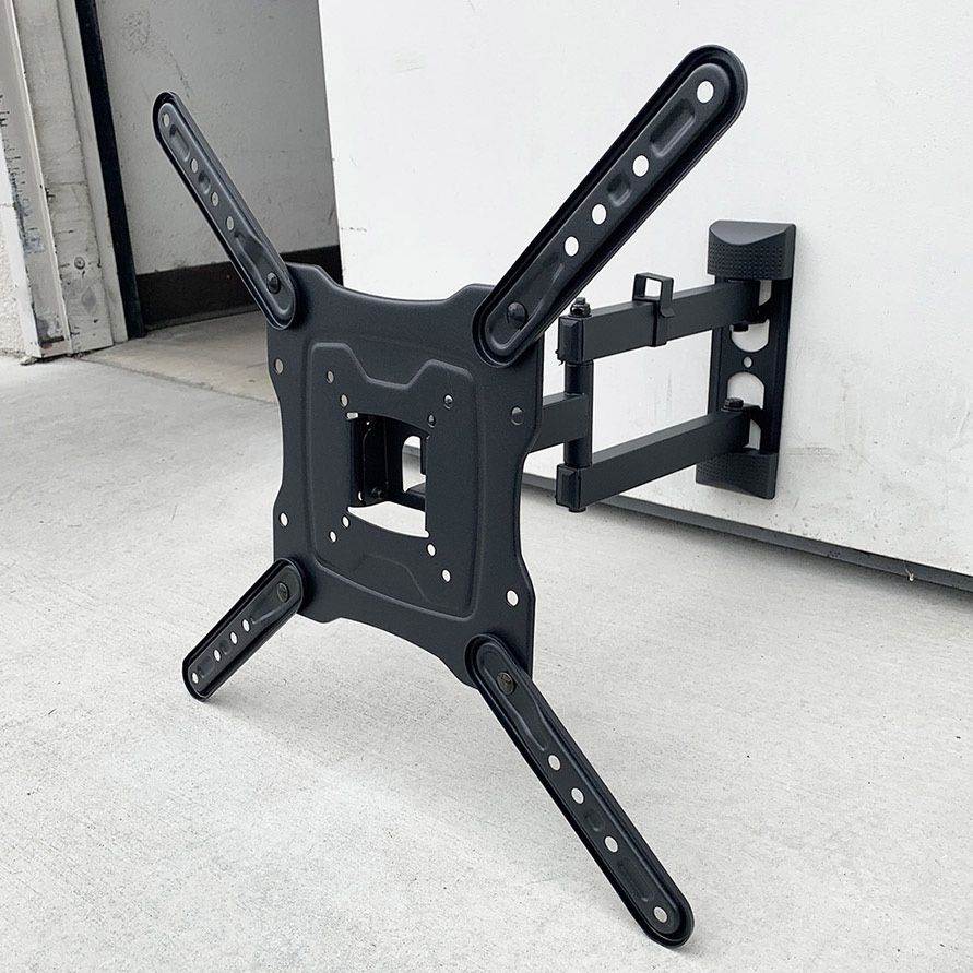(NEW) $19 Full Motion TV Wall Mount Bracket 17-55 Inch TVs, Dual Arms Tilt Swivel Articulating Max 66Lbs