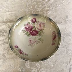 Bavarian Bone China Painted Roses Bowl