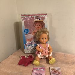 Vintage 1989 Ideal Rub A Dub Dolly With Original Clothing & Box