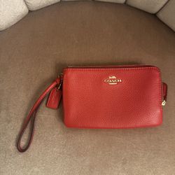 Coach Red Wristlet 