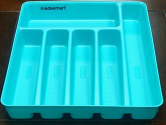 2012 Kitchen Utensils Teal Madesmart 6 Cavity Drawer Organizer #42002