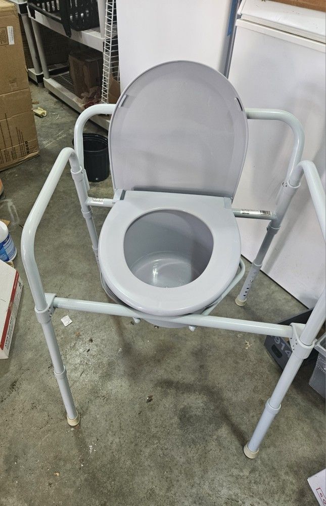 Drive Medical Folding Steel Bedside Commode