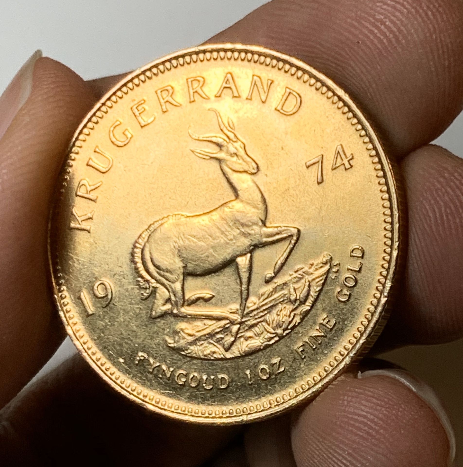 1974 Krugerrand 1Oz Fine Gold Coin