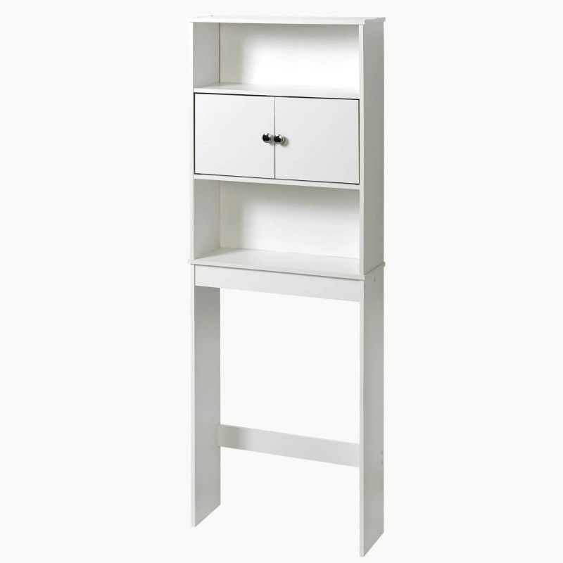 Mainstays Bathroom Storage over the Toilet Space Saver with Three Fixed Shelves, White