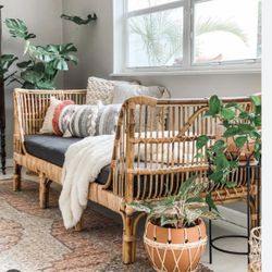 Article Rattan Bamboo Daybed Love Seat Sofa