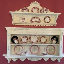 display shelves vintage style wall mount 2 units.