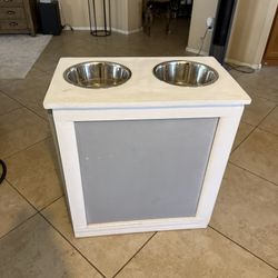 Elevated Dog Bowl Feeder With Storage (Large)