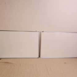 2pcs Lot Of Two Whiteboards 3ft x 2ft (36" x 24") Aluminum Frame