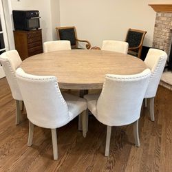 Restoration Hardware T Brace round dining table 60