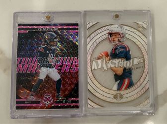 Drake Maye 2024 Illusions Mystique RC & Caleb Williams 2025 Mosaic Pink Prizm