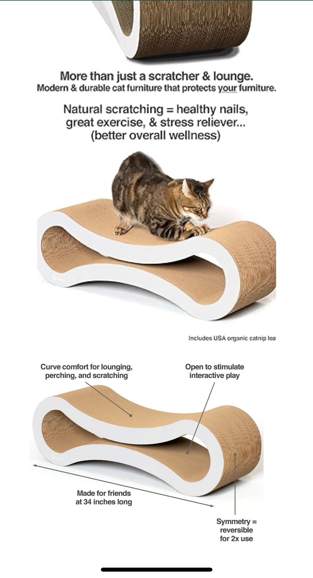 PetFusion Ultimate Cat Scratcher Lounge