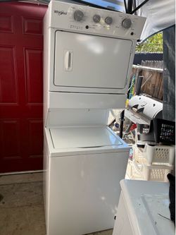 Whirlpool stacked washer and electric dryer