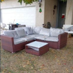 Brand New Display Model Outdoor Patio Furniture Patio Sofa Set L-shaped Outdoor Furniture Set 🆕