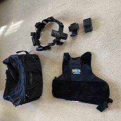 ABA Xtreme Armor Ballistic vest in size XXLL, Bianchi leather duty belt XL size 34-36 with handcuff case, baton case, Double magazine case and more, p Thumbnail