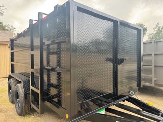 👻Brand New 12ft Long Diamond Walls Hydraulic Dump Trailer WITH TARP 👍🏻