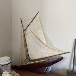 Vintage Wooden Sailboat